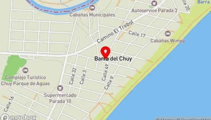 mapa de Bagus Burgers & Wraps Hamburguesería, Restaurante en Barra del Chuy