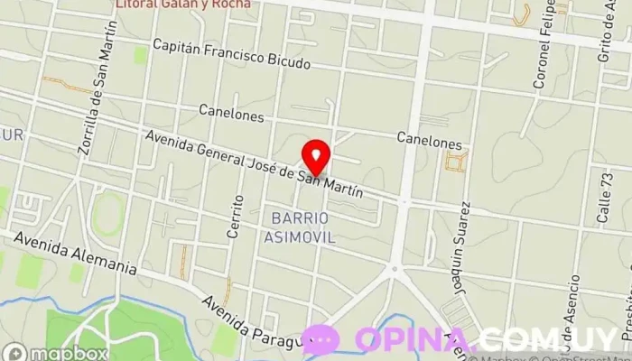 mapa de Baile  en Paysandú