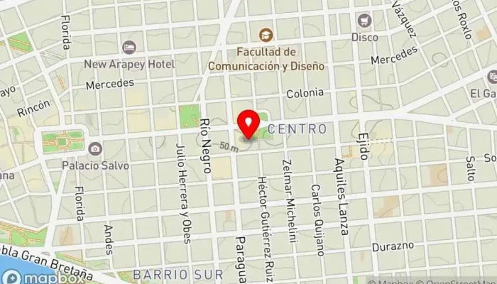 mapa de Balmoral Plaza Hotel Hotel en Montevideo