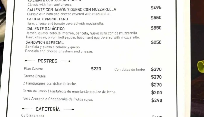 Bar Arocena:  Menu - Restaurante