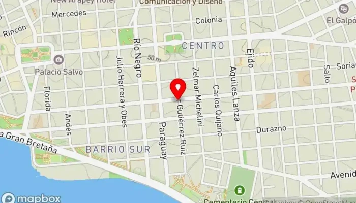 mapa de Bar Gula Bar en Montevideo