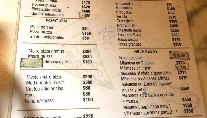 Bar La Razon Menu - Montevideo