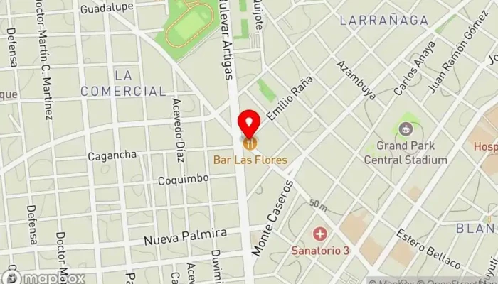 mapa de Bar Las Flores Bar en Montevideo