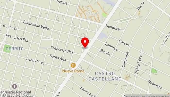 mapa de Bar Nuevo México 70 Cafetería en Montevideo