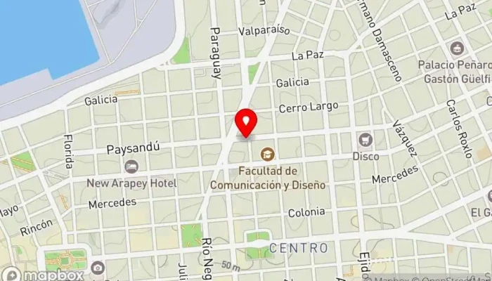 mapa de Bar Paysandú Restaurante en Montevideo