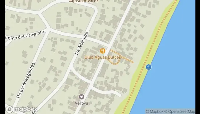 mapa de Barba Negra Restaurante en Aguas Dulces