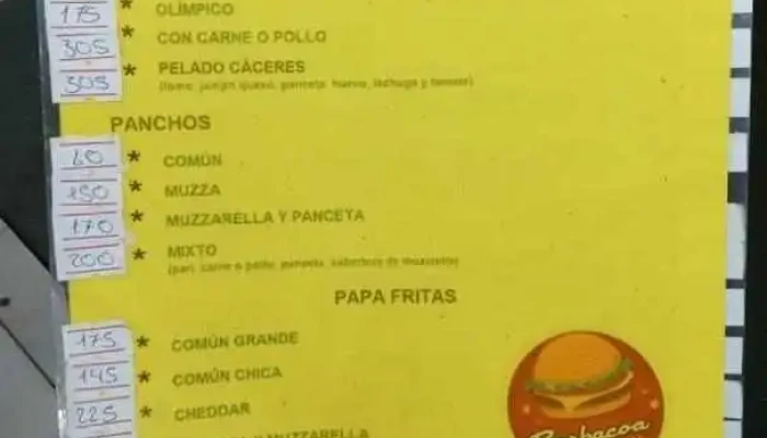 Barbacoa:  Menu