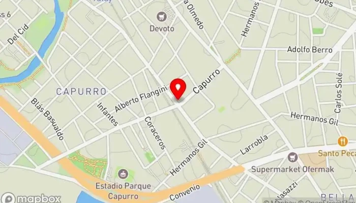 mapa de Barbería Capurro Barbería en Montevideo