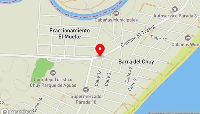 mapa de Barra del Chuy  en Barra del Chuy