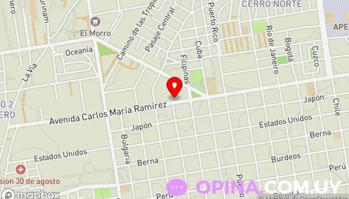 mapa de BARRACA Y FERRETERÍA DEL CERRO Ferretería en Montevideo