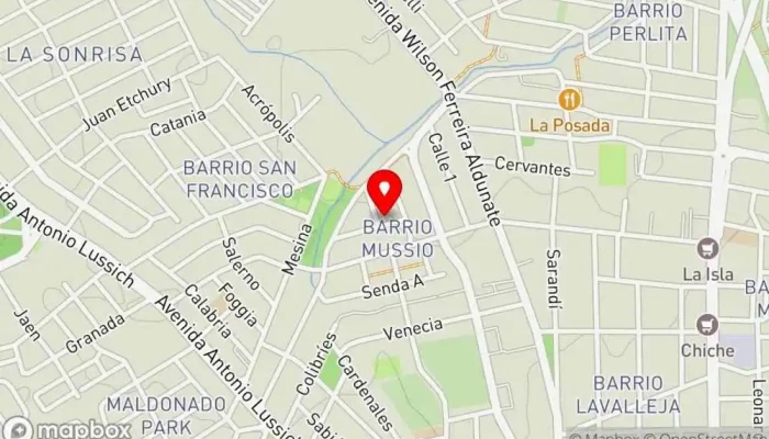 mapa de Barrio Los Patricios Cafetería en Maldonado