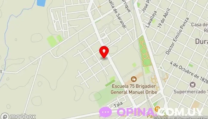 mapa de Barrio Tabare Tienda de ropa en Durazno