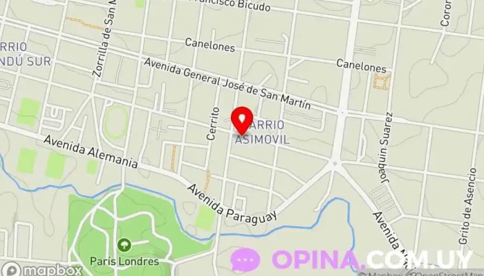 mapa de Barro el eucalito Sociedad de viviendas en Paysandú