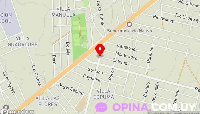 mapa de Barros Blancos  en Barros Blancos