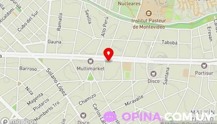 mapa de Bas Outlet Outlet, Tienda de ropa en Montevideo