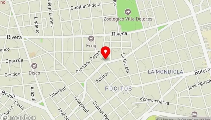 mapa de BBQ Pocitos Pizzería en Montevideo