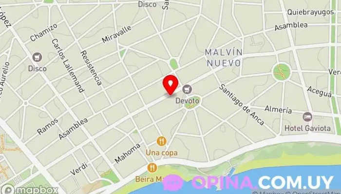 mapa de BEIRAMAR Inmobiliaria Agencia inmobiliaria, Comercio en Montevideo