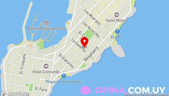 mapa de BH Propiedades Agencia inmobiliaria en Maldonado