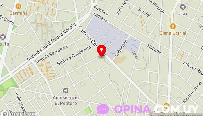 mapa de Bhghty Agencia inmobiliaria en Montevideo
