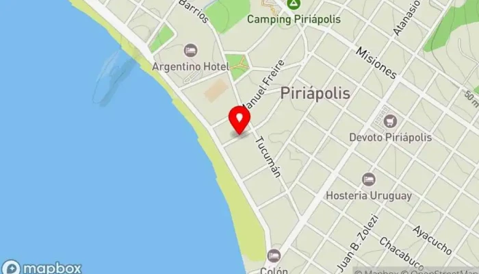 mapa de Bien Restarán Restaurante en Piriápolis