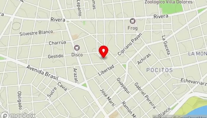 mapa de BIGA Pizza & Pasta Pizzería en Montevideo