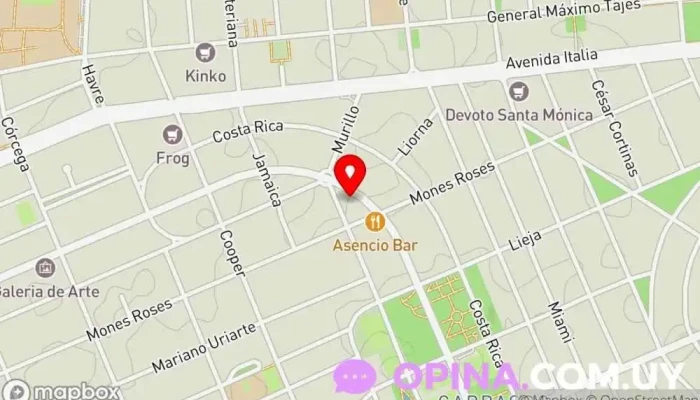 mapa de Biomedical Clínica dental en Montevideo