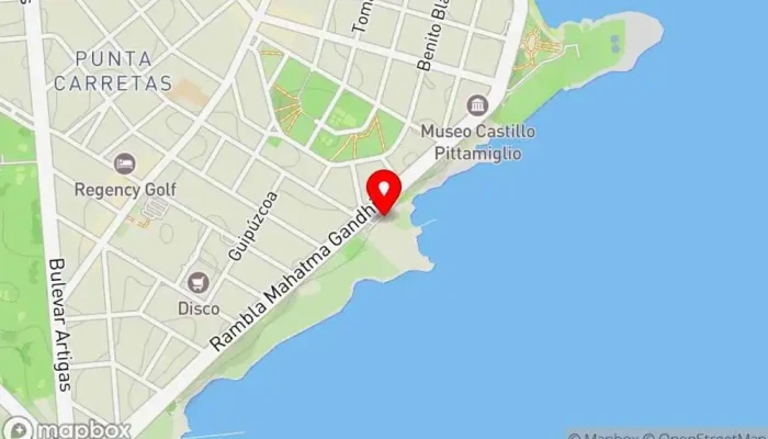 mapa de Bistró del Mar/ Restaurant Restaurante en Montevideo