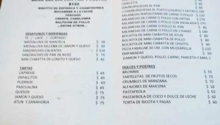 Bistro Menu - Restaurante