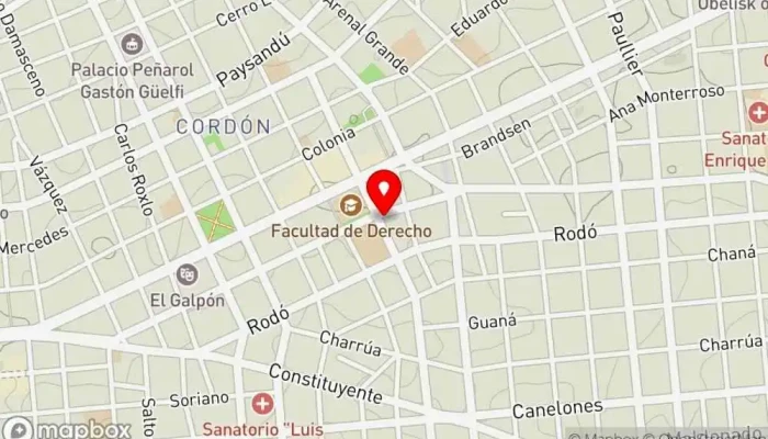 mapa de Bizcochería Echeveste Panadería en Montevideo