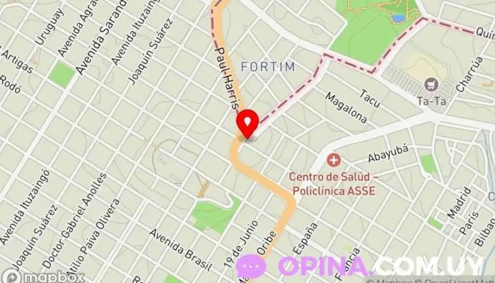 mapa de Black Lions MMA & Gracie Barra Rivera Escuela de kickboxing en Rivera