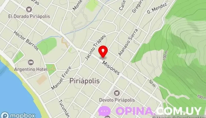 mapa de BlackGym Escuela de boxeo en Piriápolis