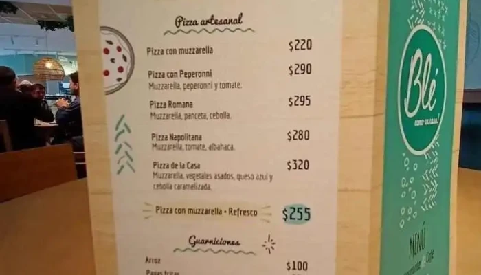 Ble Boulangerie Menu