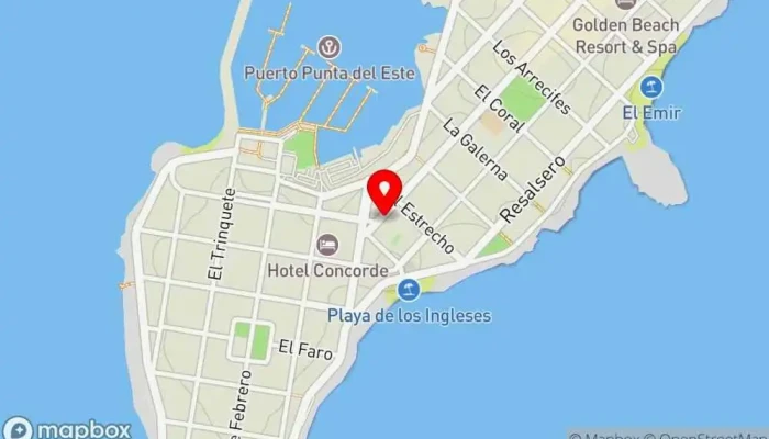 mapa de Blue Bistró Restaurante en Punta del Este