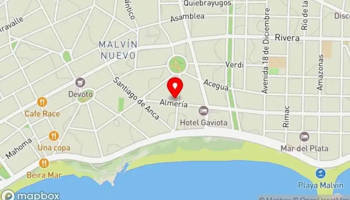 mapa de Bocaamada Restaurante en Montevideo