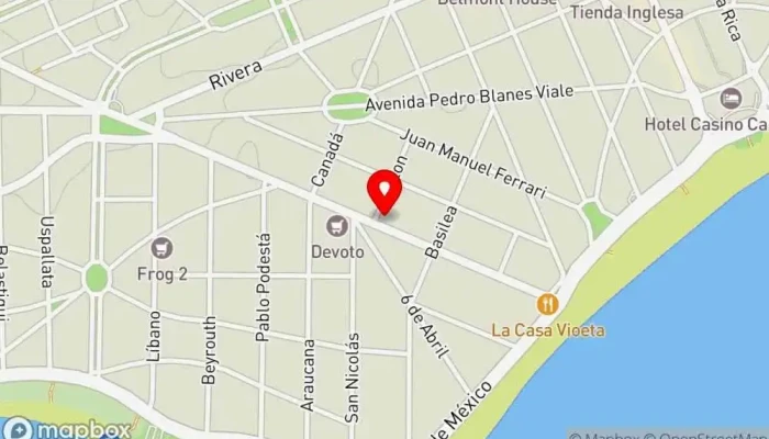 mapa de Bocatti Empanadas Carrasco Restaurante, Servicio de comida a domicilio en Montevideo