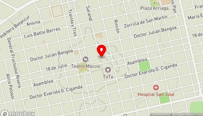 mapa de Bocatti Empanadas Restaurante de comida para llevar en San José de Mayo