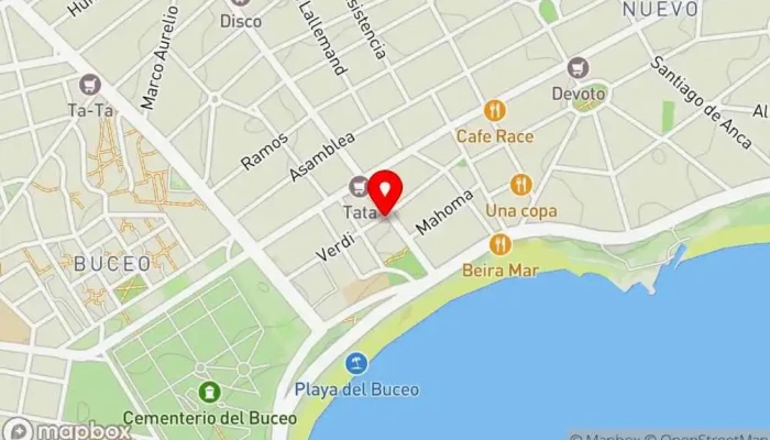 mapa de Bocatti empanadas Restaurante en Montevideo