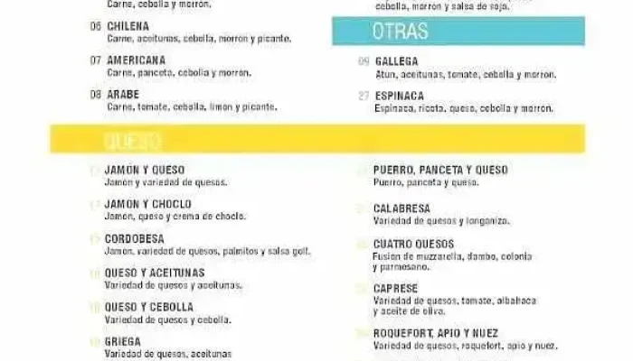 Bocatti Empanadas Punta Del Este:  Menu