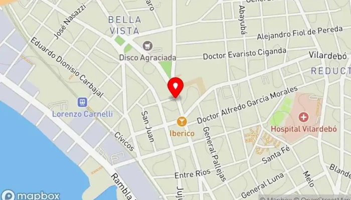 mapa de Bocatti Prado Restaurante de comida rápida en Montevideo