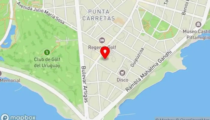 mapa de Brandi Pizzería, Restaurante de brunch en Montevideo