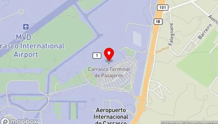 mapa de Brava Aeropuerto de Carrasco Cafetería en Ciudad de la Costa