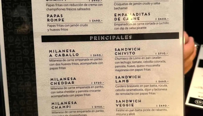 Brujona -  Menu - Restaurante