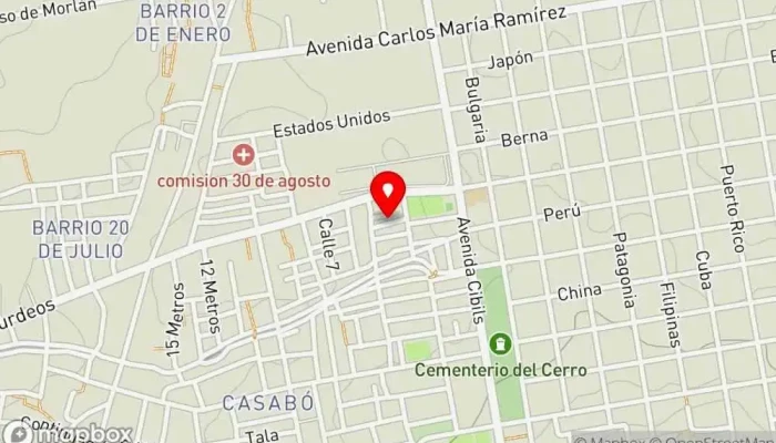 mapa de Buen Gusto Hamburguesería, Comida a domicilio en Montevideo