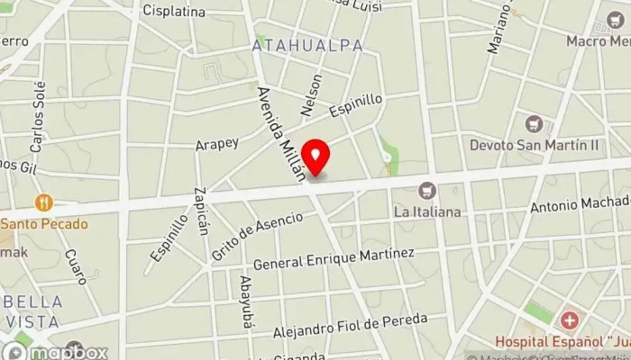 mapa de Bulevar Restaurante, Cervecería artesanal en Montevideo