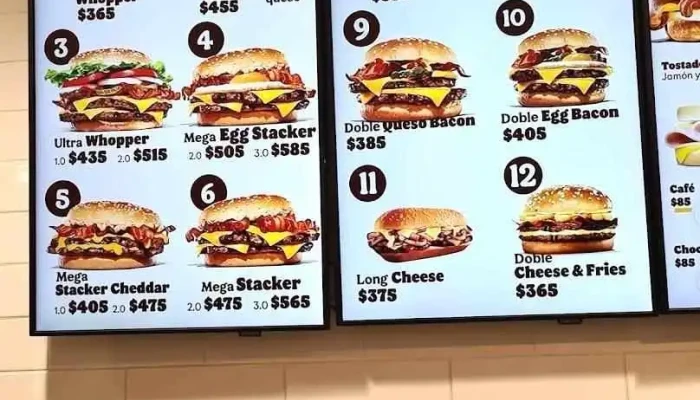 Burger King:  Menu