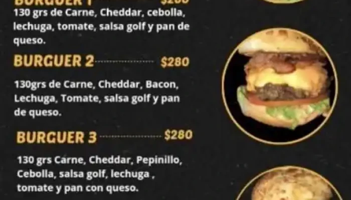 Burguer House:  Menu - Hamburguesería