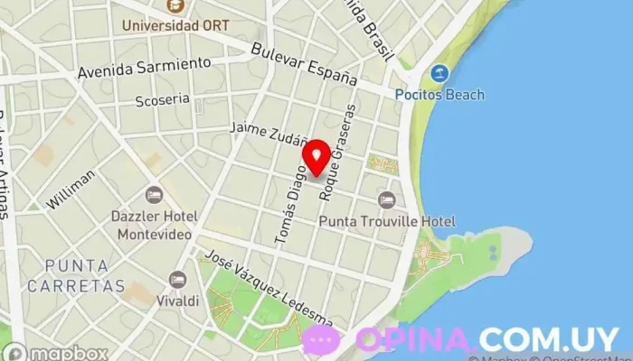 mapa de Buysan Propiedades Agencia inmobiliaria en Montevideo