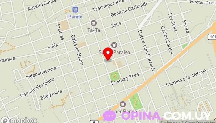 mapa de BYBLOS PANDO Papelería, Copistería, Tienda de bolígrafos, Juguetería en Pando