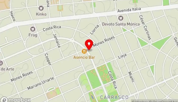 mapa de c Restaurante en Montevideo