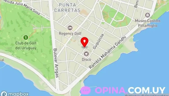 mapa de CABAL URUGUAY SA Institución financiera en Montevideo